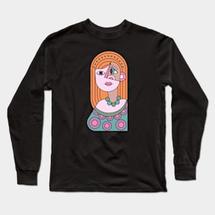 Picasso Style illustration Long Sleeve T-Shirt